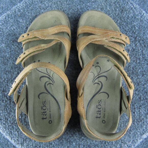 Taos Biz Women Strappy Sandal Shoes Size 7 Medium Brown Leather - Picture 6 of 10